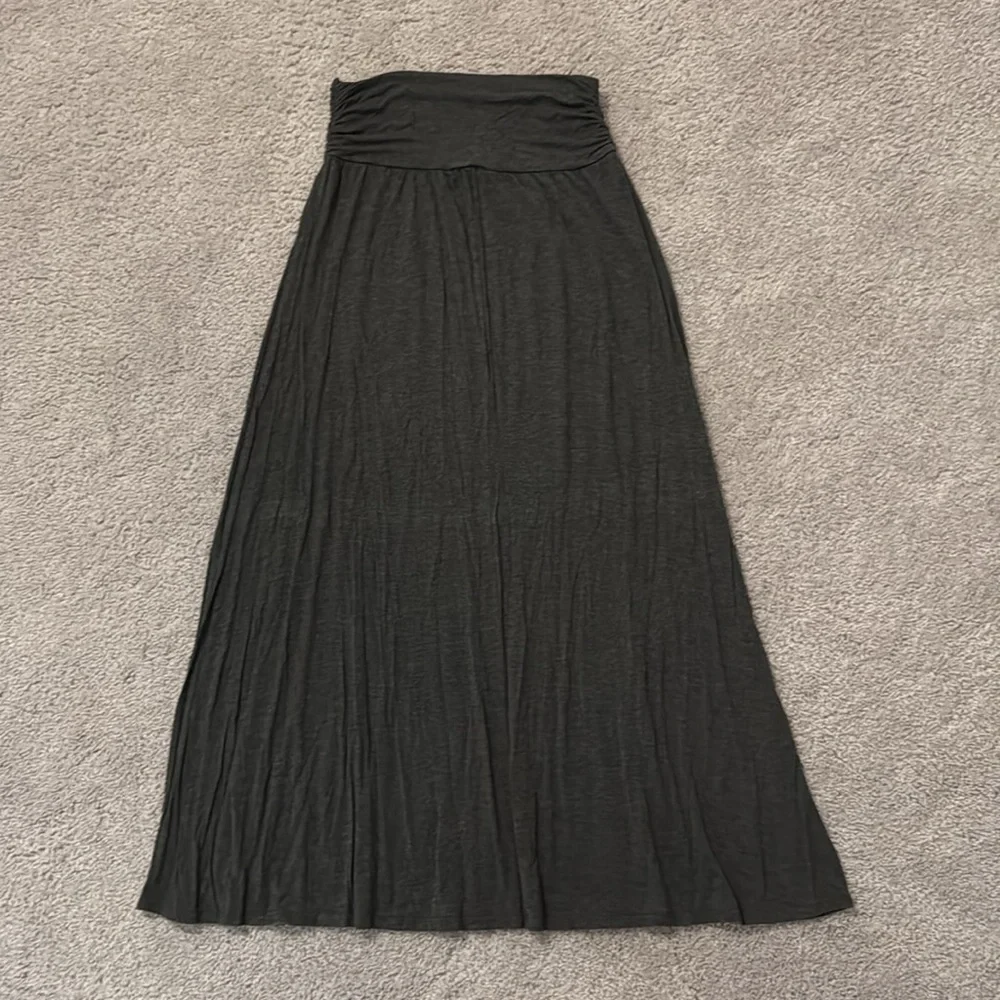 Women’s Maxi Skirt, Gray, Size L, Jersey Fabric - Picture 2 of 2
